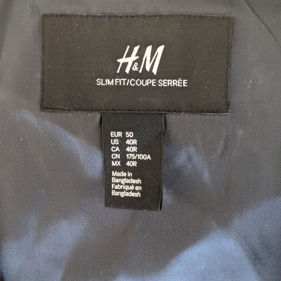 H&M Vest Grey Slim Fit Size 40R - Picture 6 of 6